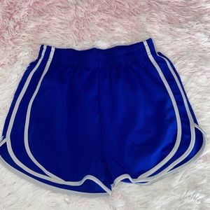 Blue athletic shorts